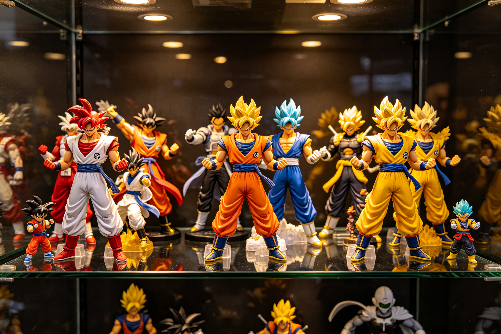 三大系列动漫手办产品陈列展示柜